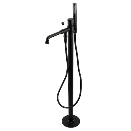 Kingston Brass KS7030DPL Freestanding Tub Faucet with Hand Shower, Matte Black KS7030DPL
